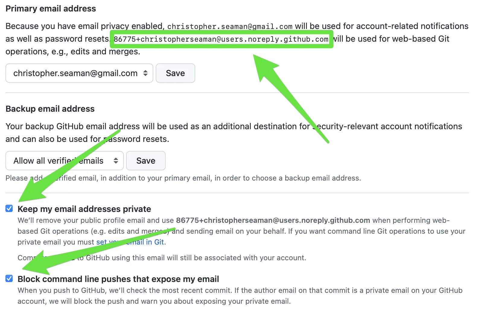GitHub Email Setup